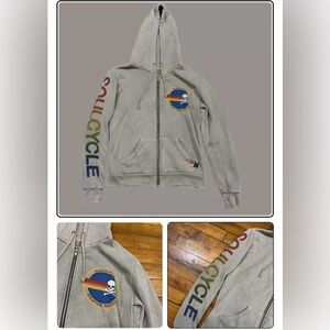 Aviator Nation zip up hoodie (gray)